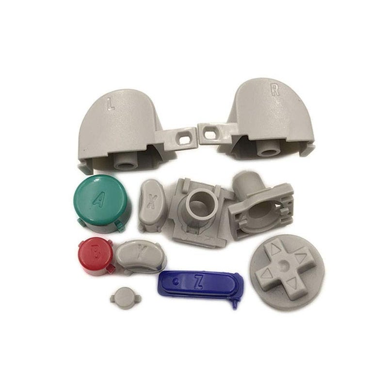 Rowsmau Colorful L R Right Left Trigger Buttons D-Pad Mod Kit Set Full Button Joystick Thumb Grip Thumbstick for NGC Controller Replacement Parts 1 - Image 4